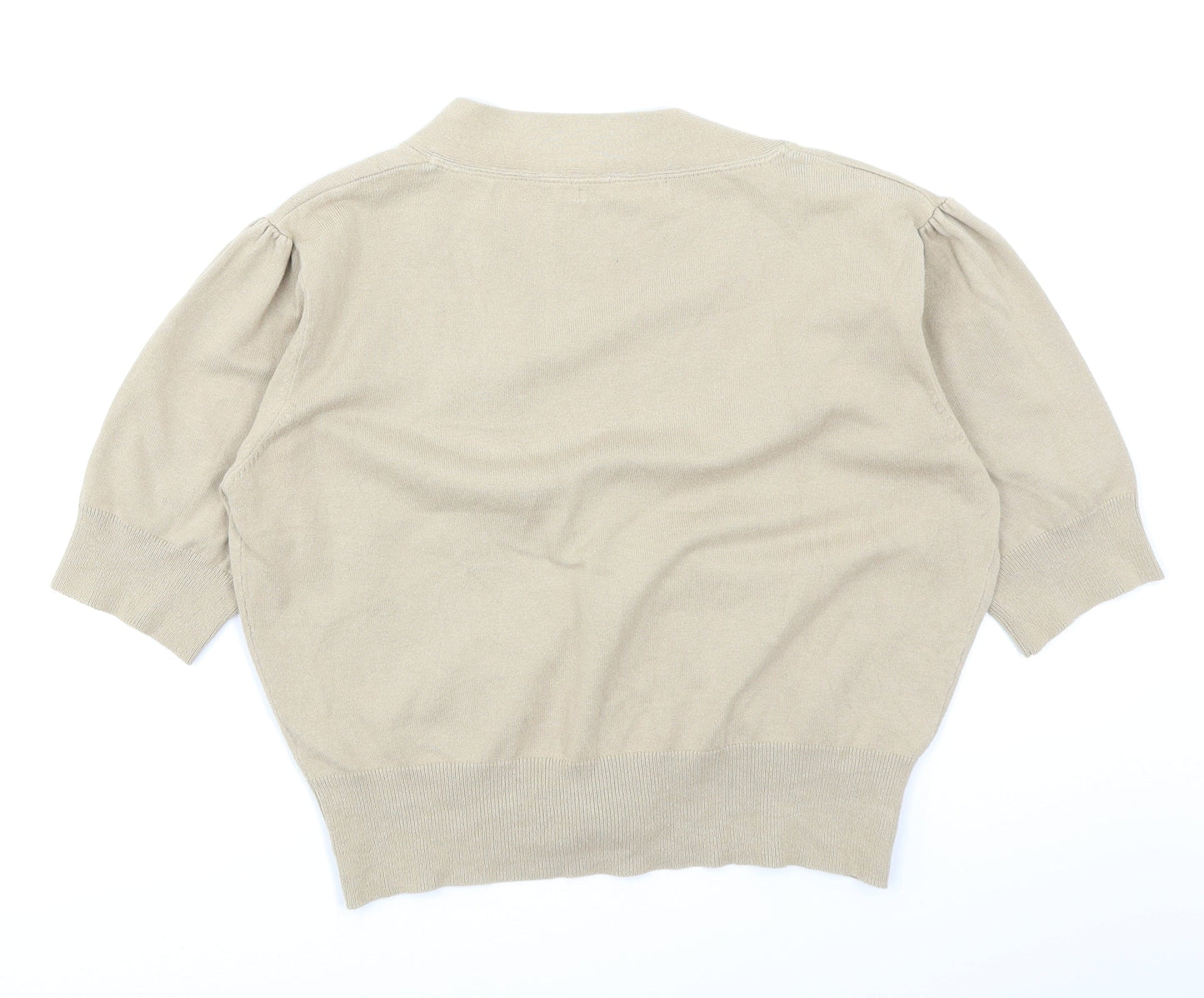 M&Co Womens Beige   Cardigan Jumper Size M