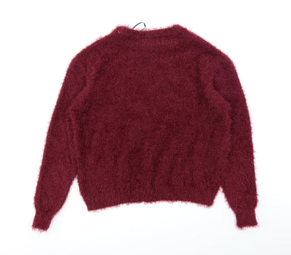 Divided Womens Purple   Pullover Jumper Size S