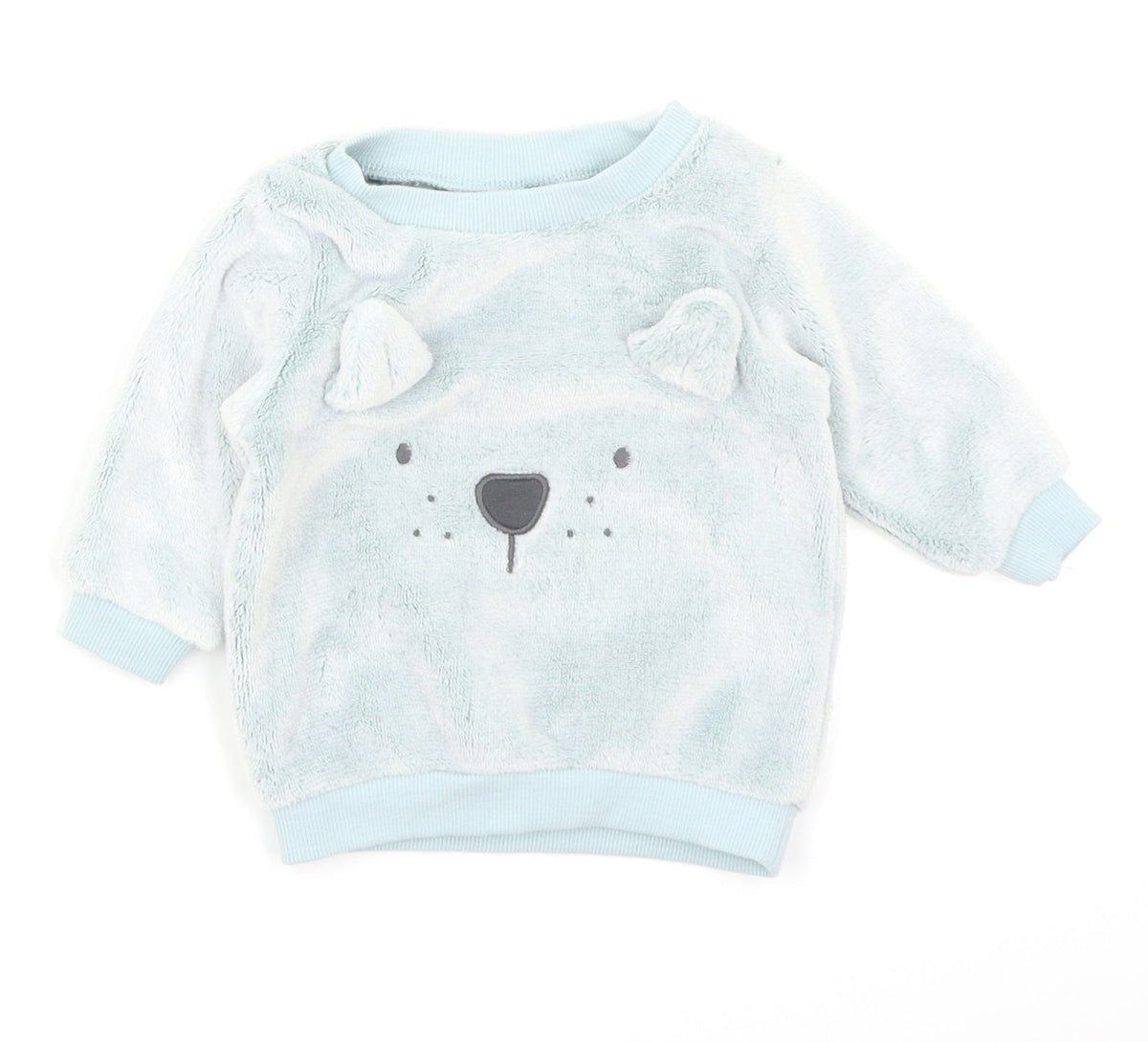 Next Baby Blue   Basic T-Shirt Size 3-6 Months  - Bear