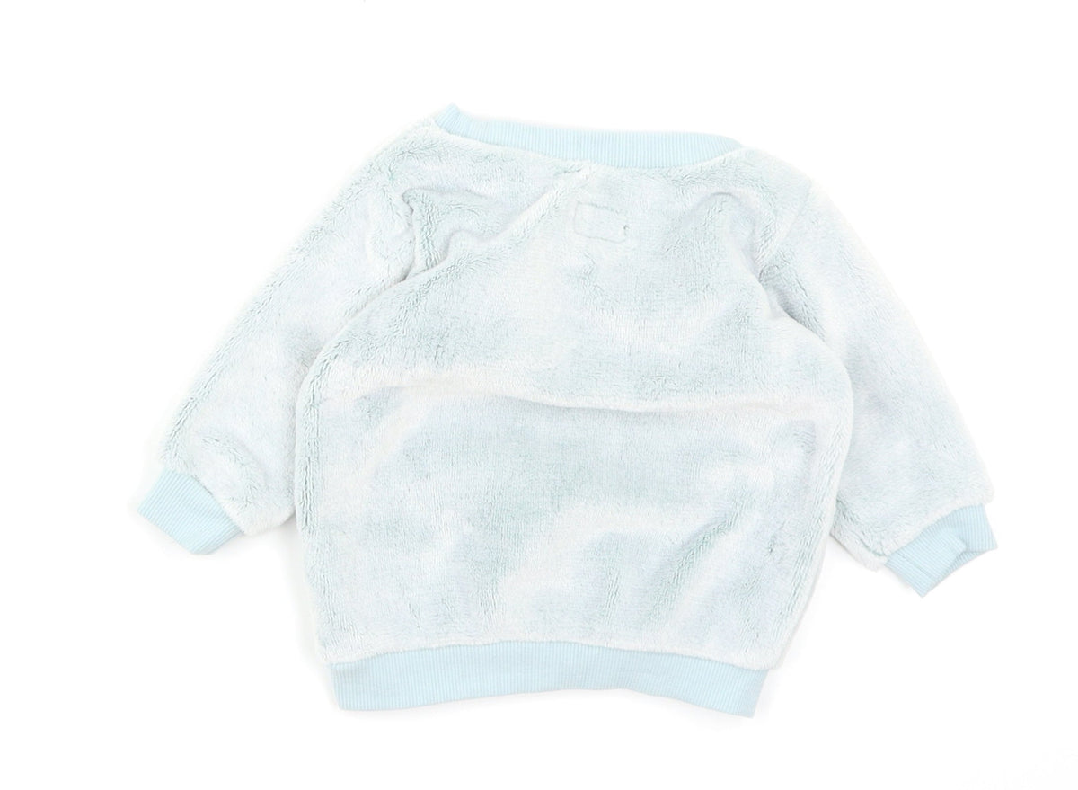 Next Baby Blue   Basic T-Shirt Size 3-6 Months  - Bear