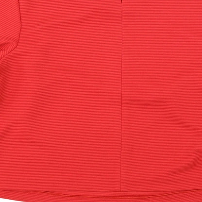 F&F Womens Red   Basic Blouse Size 12  - Ribbed