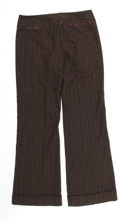 Louis Charles Womens Brown Striped  Trousers  Size 14 L33 in