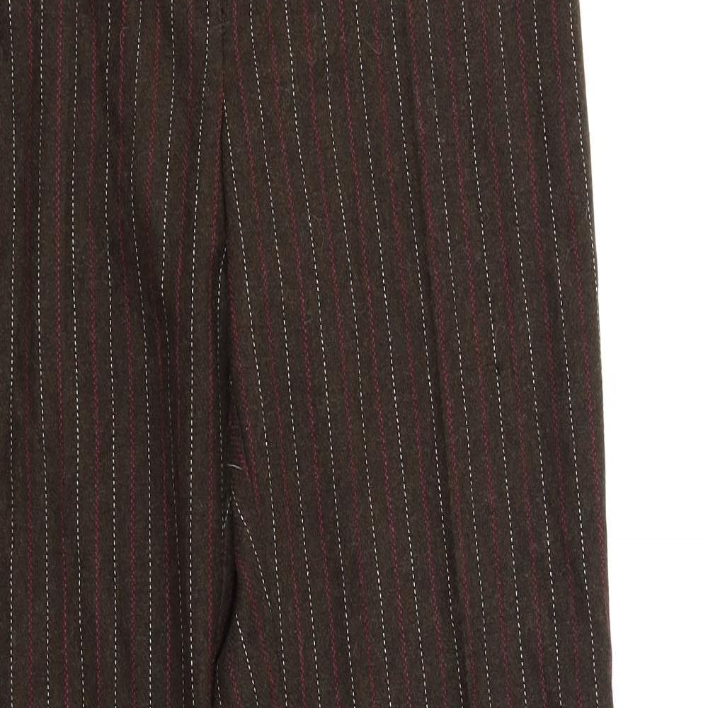 Louis Charles Womens Brown Striped  Trousers  Size 14 L33 in