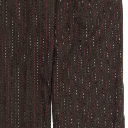 Louis Charles Womens Brown Striped  Trousers  Size 14 L33 in