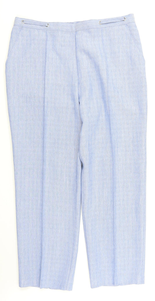 M&S Womens Blue   Trousers  Size 16 L26 in