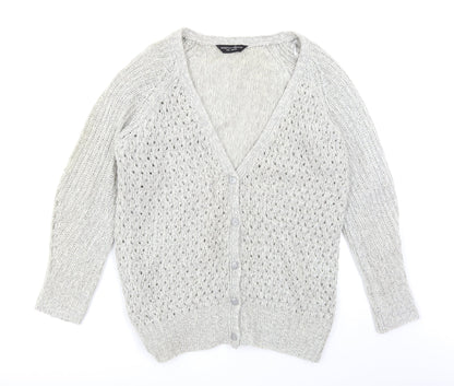 Dorothy Perkins Womens Grey   Cardigan Jumper Size 12
