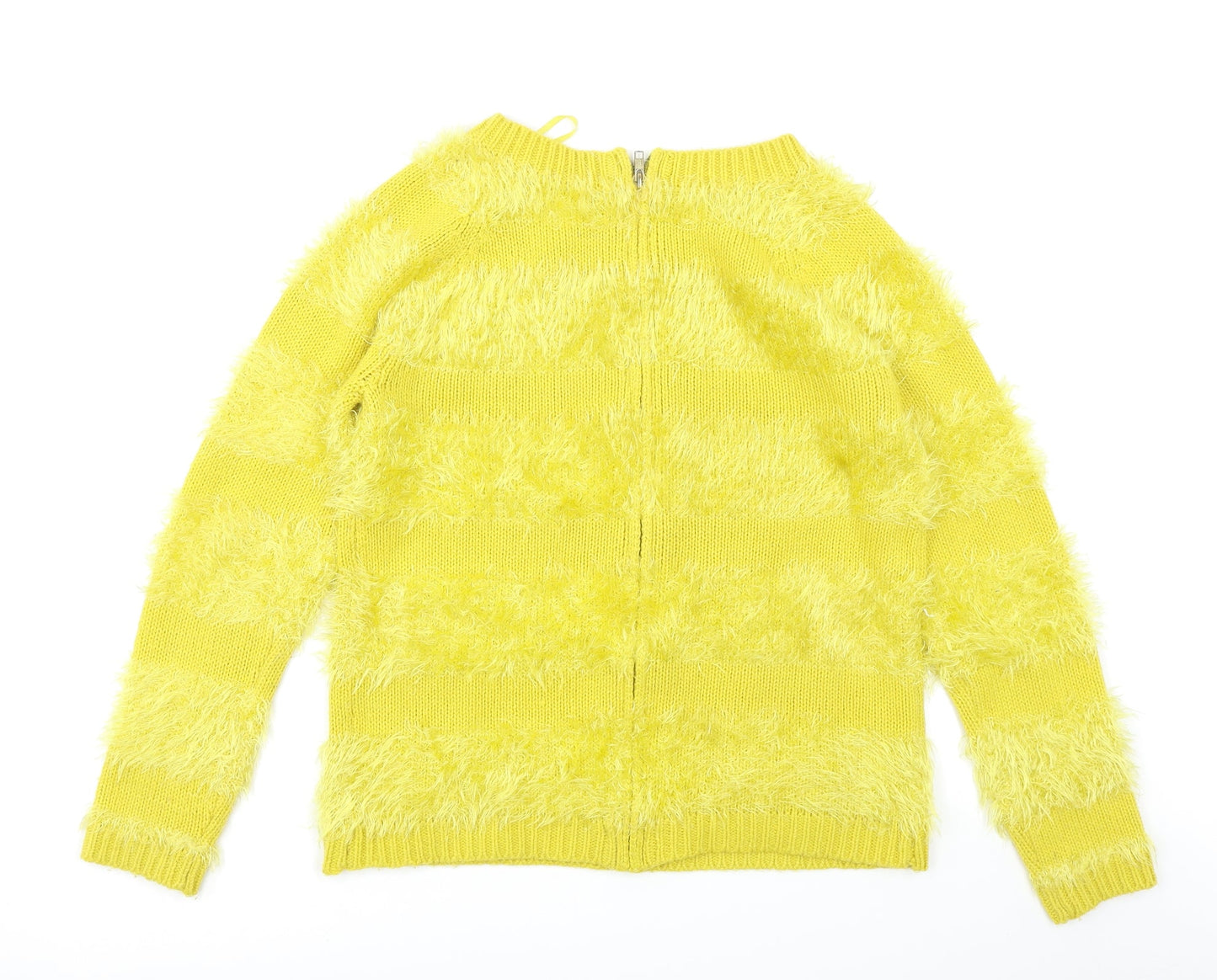 Be Beau Womens Yellow Striped  Pullover Jumper Size 8