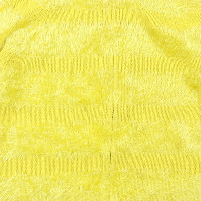 Be Beau Womens Yellow Striped  Pullover Jumper Size 8