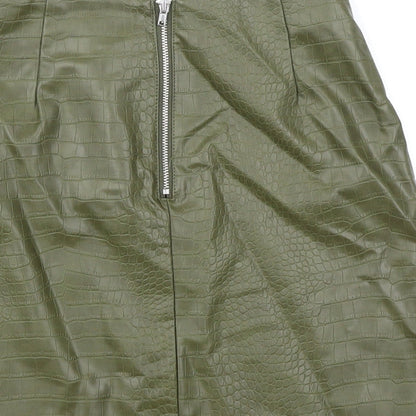 Primark Womens Green Animal Print  A-Line Skirt Size 4