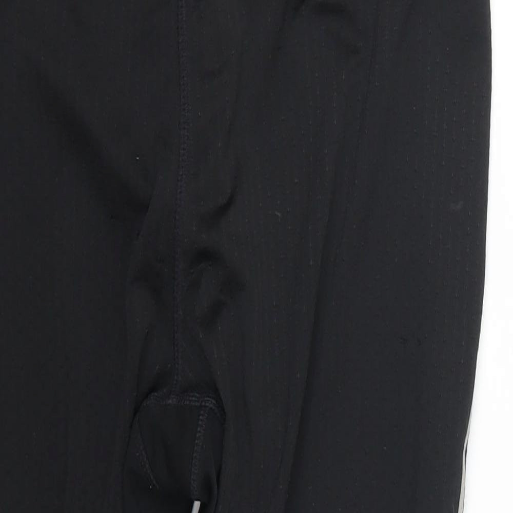 Womens UK Size 8 Athletic Works Regular Fit Cropped Black Leggings