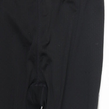 Womens UK Size 8 Athletic Works Regular Fit Cropped Black Leggings