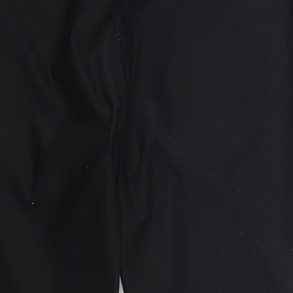 Womens UK Size 8 Athletic Works Regular Fit Cropped Black Leggings