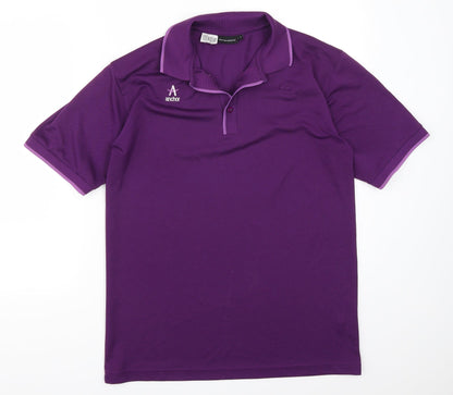 Dimesions Mens Purple    Polo Size S  - Anchor