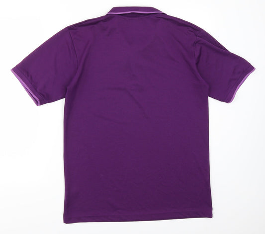 Dimesions Mens Purple    Polo Size S  - Anchor