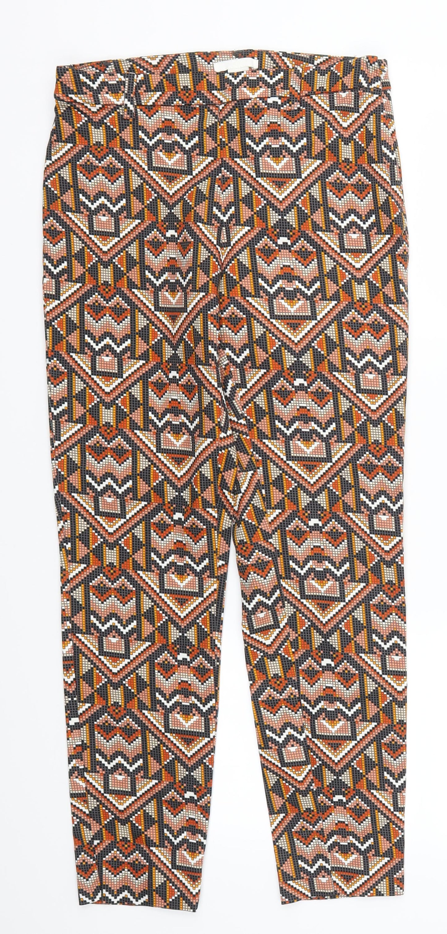 Womens UK Size 8 H&M Regular Fit  Orange Trousers