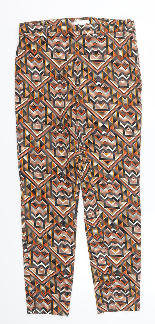 Womens UK Size 8 H&M Regular Fit  Orange Trousers