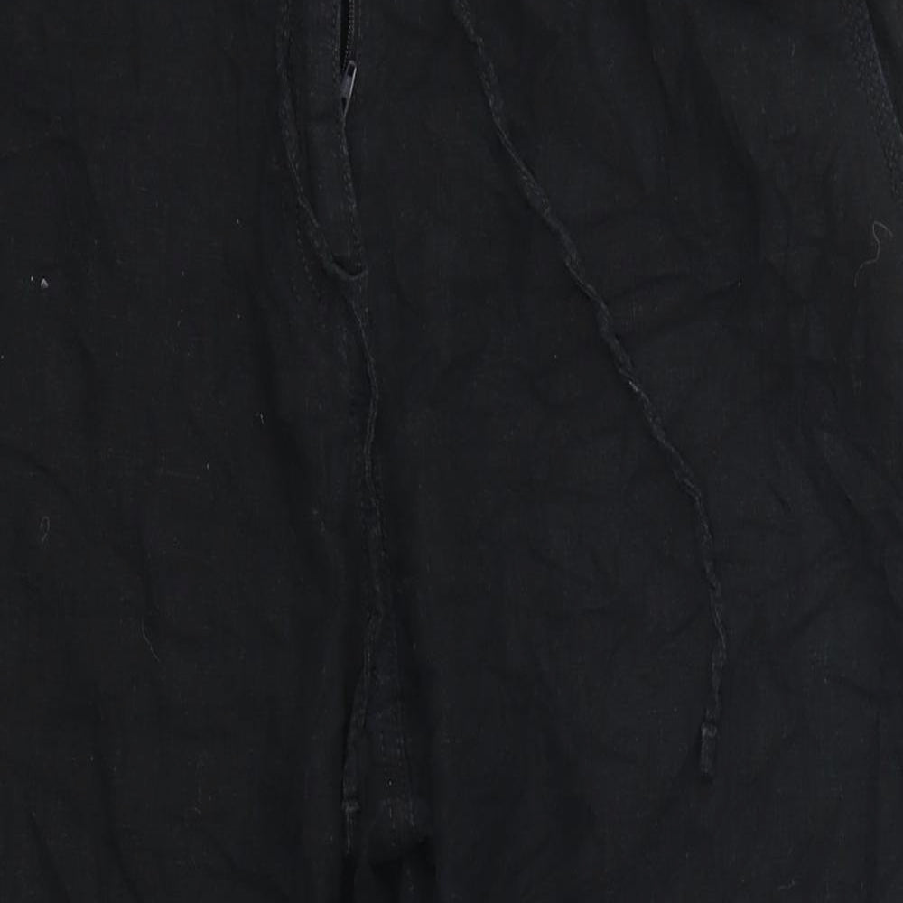 Womens UK Size 12 NEXT Regular Fit Cropped Black Trousers