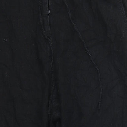 Womens UK Size 12 NEXT Regular Fit Cropped Black Trousers