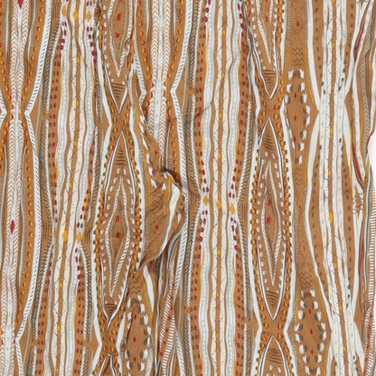 ESMARA Womens Brown Geometric  Trousers  Size 12 L25 in