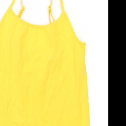Primark Womens Yellow   Basic Tank Size 6
