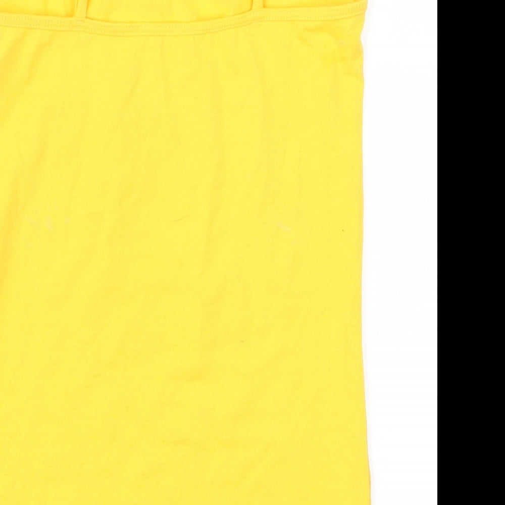 Primark Womens Yellow   Basic Tank Size 6