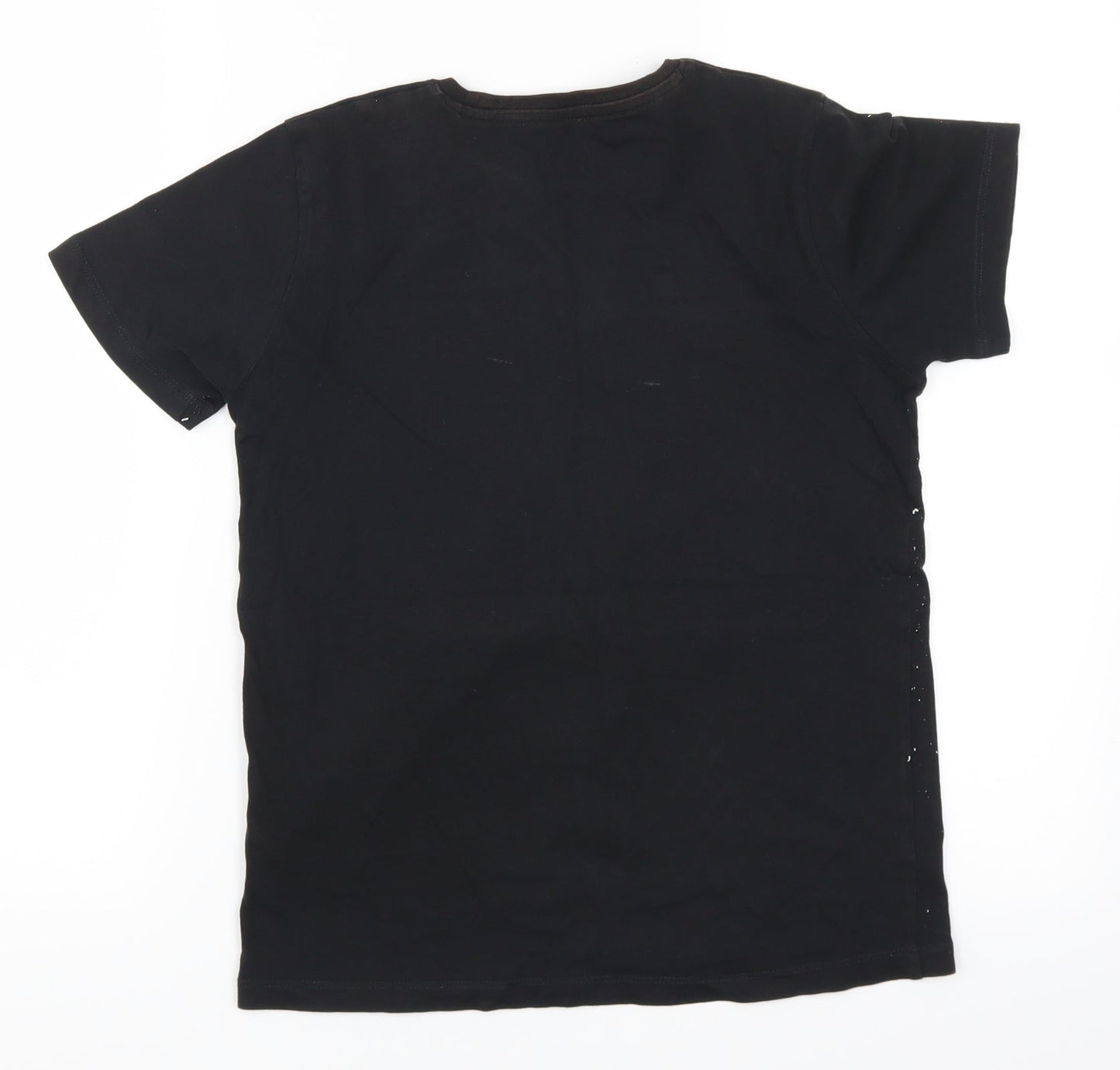 Preworn Boys Black   Basic T-Shirt Size 9-10 Years  - Urban Free Flow NYC