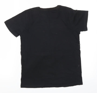 Preworn Boys Black   Basic T-Shirt Size 9-10 Years  - Urban Free Flow NYC