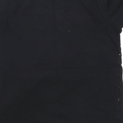 Preworn Boys Black   Basic T-Shirt Size 9-10 Years  - Urban Free Flow NYC