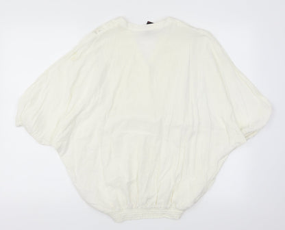 TU Womens White   Basic Blouse Size 10  - Cream