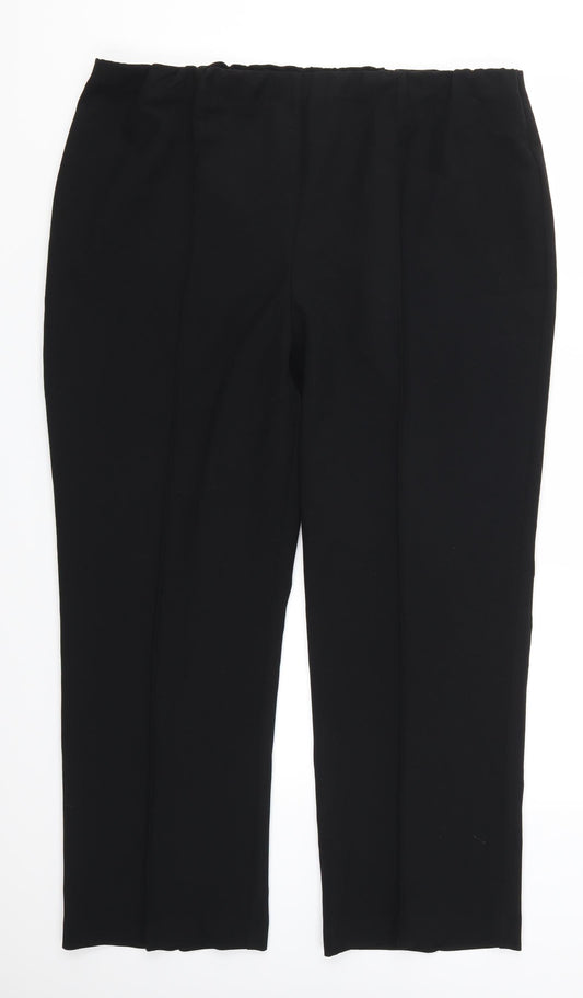 Womens UK Size 20 Bonmarché Regular Fit  Black Trousers