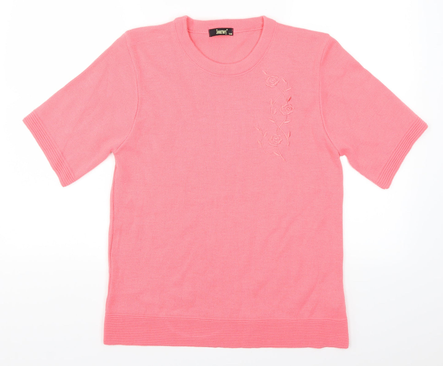 Journey Womens Pink   Pullover Jumper Size S  - Pink Flowers