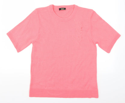 Journey Womens Pink   Pullover Jumper Size S  - Pink Flowers