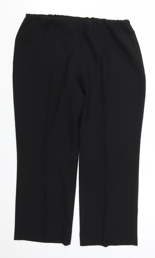 Bonmarché Womens Black   Trousers  Size 14 L25 in
