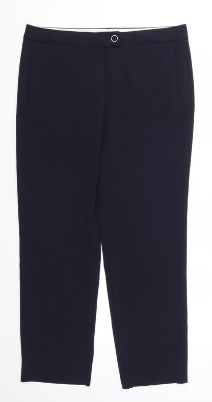 Womens UK Size 14 Marks and Spencer Regular Fit  Blue Trousers