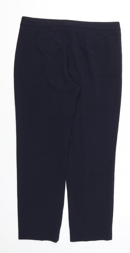Womens UK Size 14 Marks and Spencer Regular Fit  Blue Trousers
