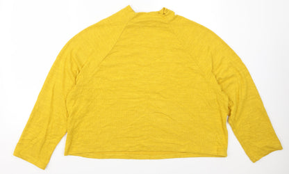 H&M Womens Yellow   Pullover Jumper Size L