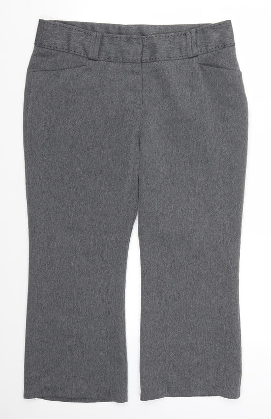 TU Womens Grey Herringbone  Trousers  Size 16 L23 in