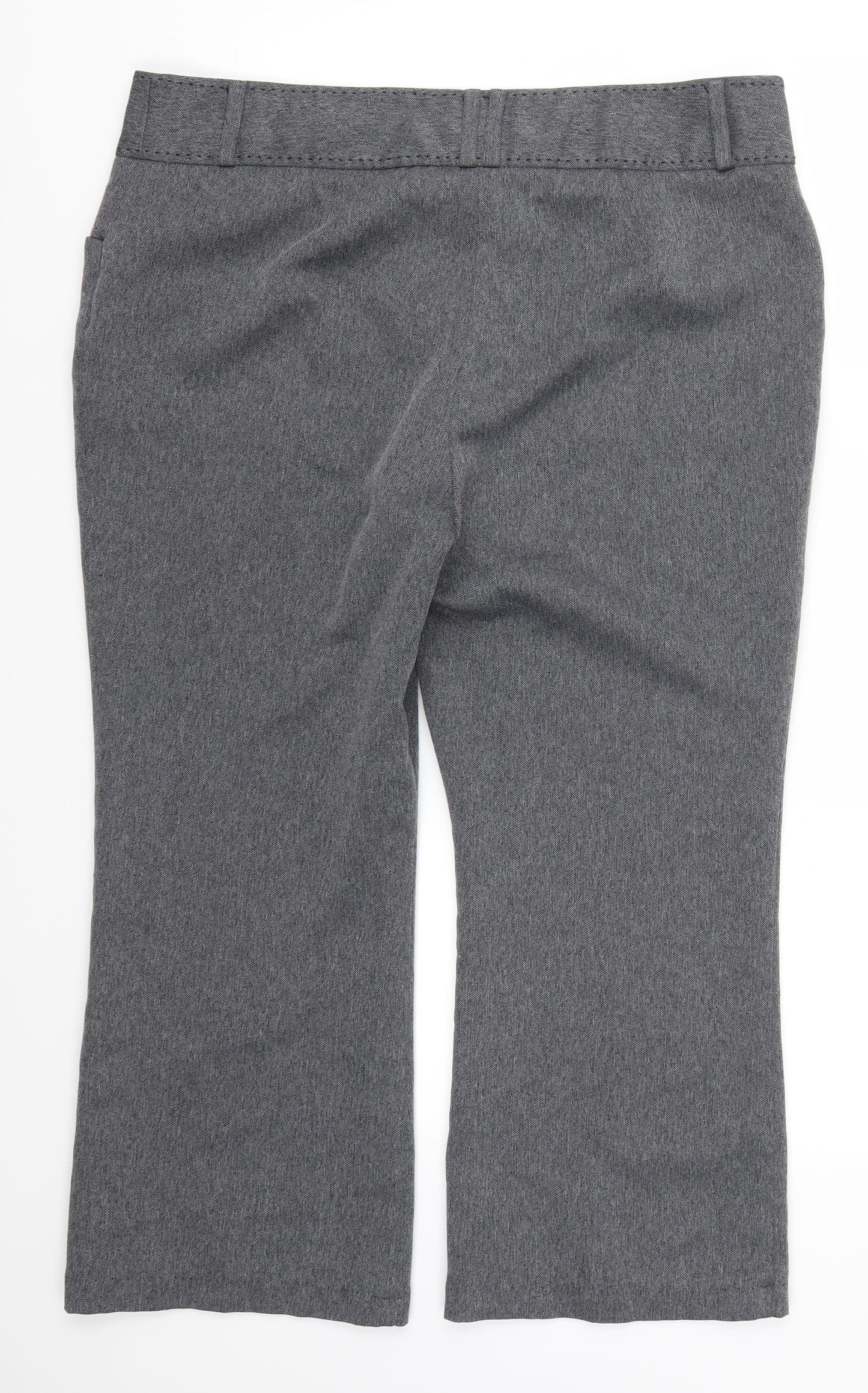 TU Womens Grey Herringbone  Trousers  Size 16 L23 in
