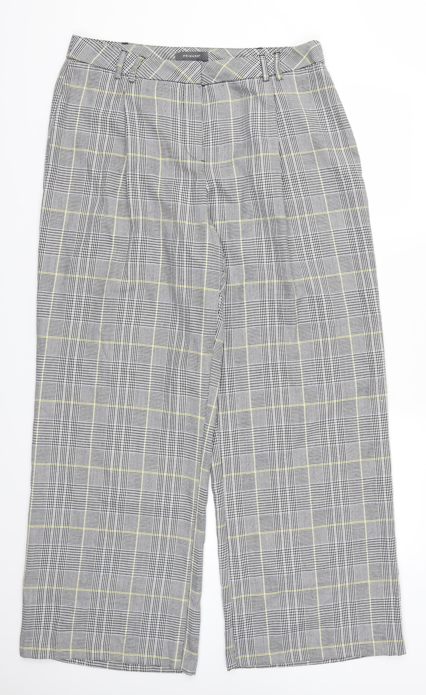 Primark Womens Grey Houndstooth  Trousers  Size 16 L30 in