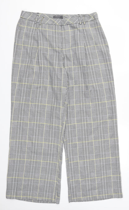 Primark Womens Grey Houndstooth  Trousers  Size 16 L30 in