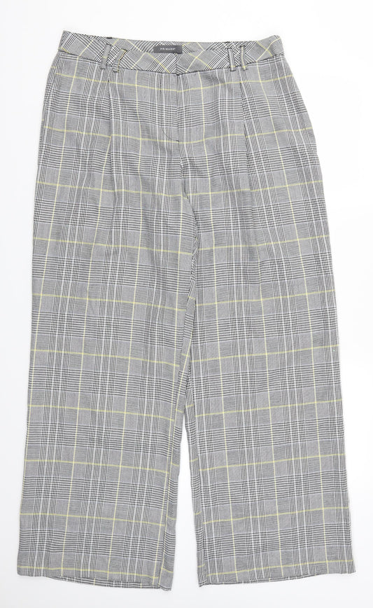 Primark Womens Grey Houndstooth  Trousers  Size 16 L30 in