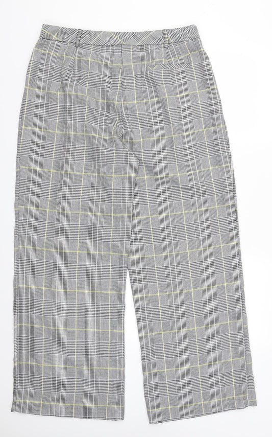 Primark Womens Grey Houndstooth  Trousers  Size 16 L30 in