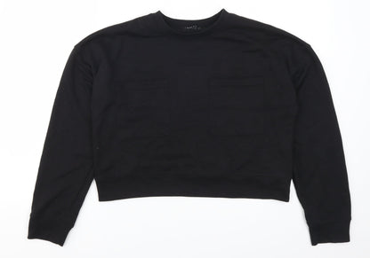 I SAW IT FIRST Womens Black   Pullover Sweatshirt Size S