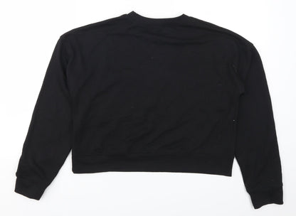 I SAW IT FIRST Womens Black   Pullover Sweatshirt Size S