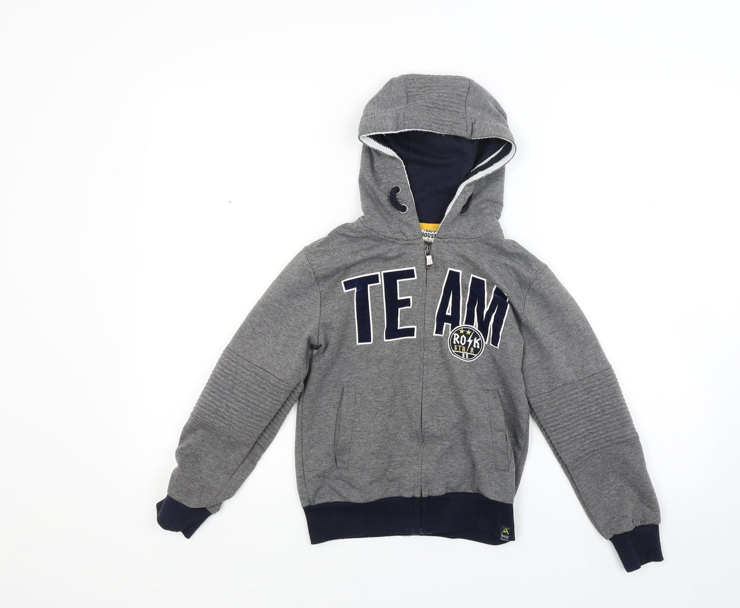 Happy house Boys Grey  Jacquard Full Zip Hoodie Size 10 Years