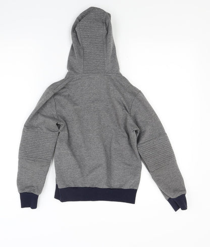 Happy house Boys Grey  Jacquard Full Zip Hoodie Size 10 Years