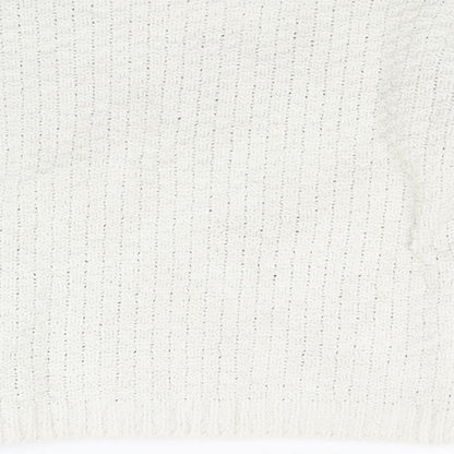 Preworn Womens White  Knit Pullover Jumper Size M