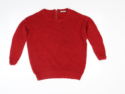 Marks & Spencer Womens Red  Knit Pullover Jumper Size 10