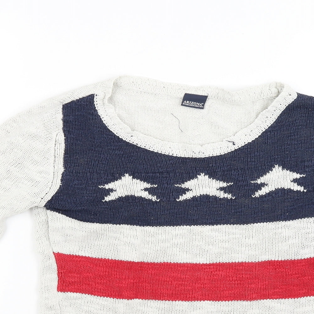 AriZona Womens White  Knit Pullover Jumper Size S  - USA
