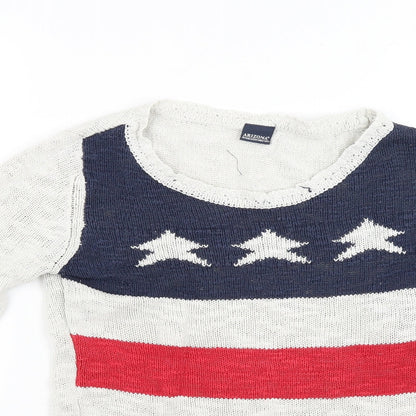 AriZona Womens White  Knit Pullover Jumper Size S  - USA